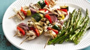 Skewers-of-Grilled-Chicken-and- Vegetables