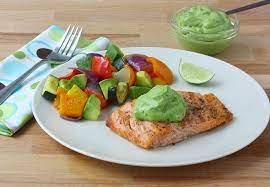 vegetables-and-grilled salmon